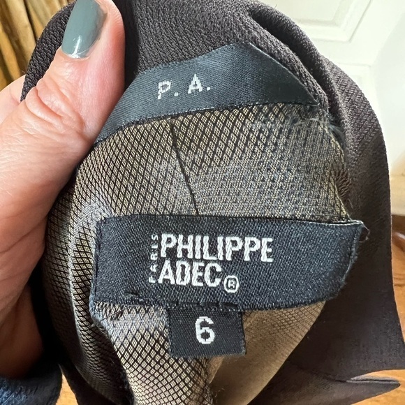 PHILIPPE ADEC PA vintage brown wool blend blazer size 6 - Picture 2 of 15